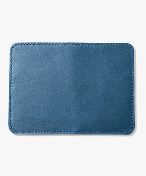 Klappbares Kartenetui "Note Wallet", Blau/Cognac